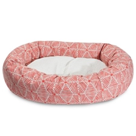 MAJESTIC PET 32 in. Charlie Salmon Sherpa Bagel Bed 78899554268